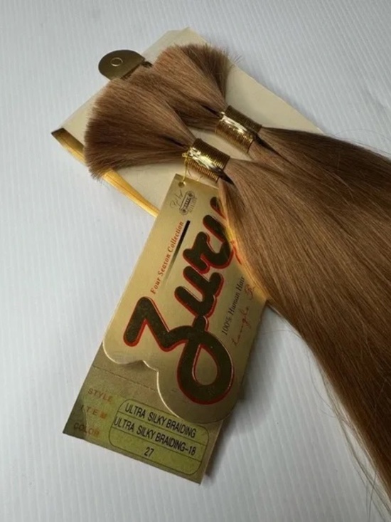 Zury 18” In bulk human hair Honey Blonde #27 100% human Ultra silky braiding - Picture 2 of 6